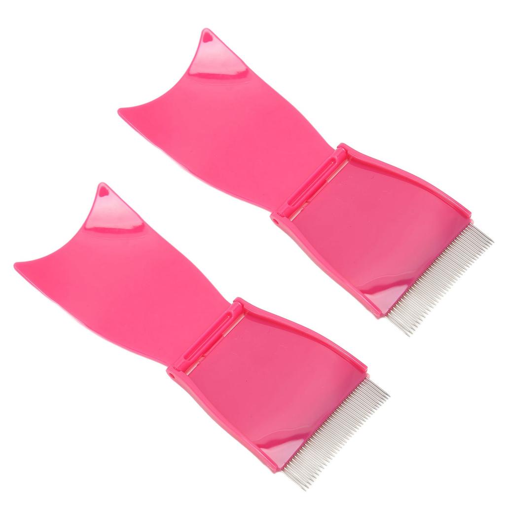 2 Pcs Portable Folding Eye Lash Comb Eyelash Separator Eyelash Grooming Tool for Travel