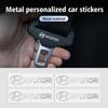 Car Emblem 3D Metal Anywhere Badge Decal Decoration Stickers For Hyundai Genesis N-LINE I10 I20 I30 I40 IX20 IX35 Kona Tiburon MM15