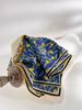Classic retro spring new 111 mulberry silk square scarf premium light luxury national style double crepe lace silk scarf women's accessories