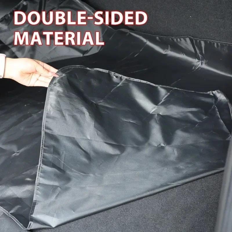 Universal Car Trunk Mat Liner Protector Foldable Black Boot Cover Waterproof Dustproof Anti Dirt Pad Easy Clean Auto Accessories
