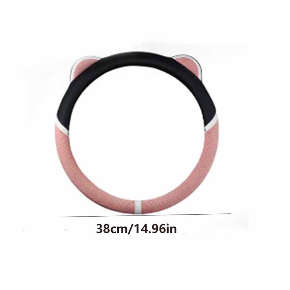 Breathable Car  Steering Cover Anti Slip Steering Wheel Sleeve Cute Handle Cover  Women Use