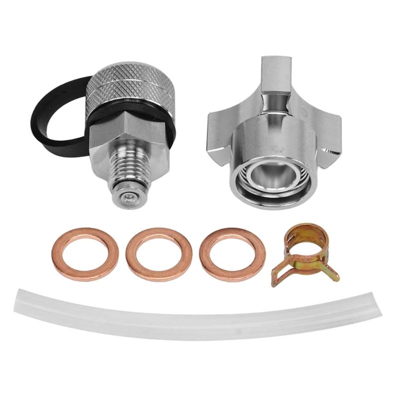 Quick Twist Oil Drain Valves,Oil Drain Valves Leakproof Rustproof Stainless Steel Drain Hose Attachment M12x1.25
