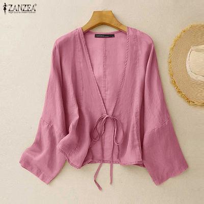 Wome Casual Loose Long Sleeve Thin Kimono Cardigan Blouse