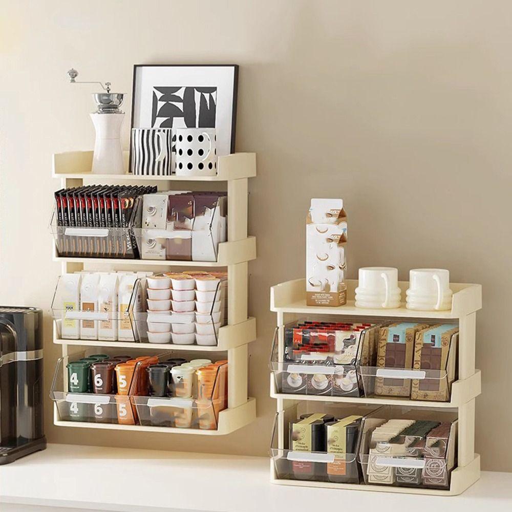 Multi-layers Storage Drawer Rack Multifunction Space Saving Display Storage Box Transparent Eco-friendly Material