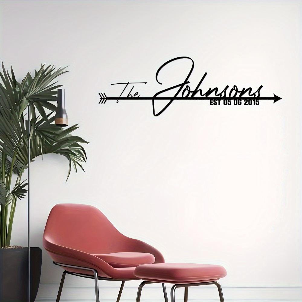 Custom Metal Sign Wall Art Decor Personalized Name Plate for Home Living Room Entrance