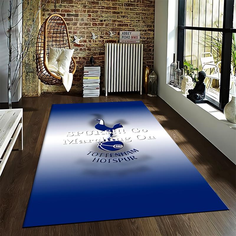 Tottenham Hotspur Carpet with Team Logo and Slogan Design Suitable for Use As an Anti-slip for Living Room Bedroom Sofas