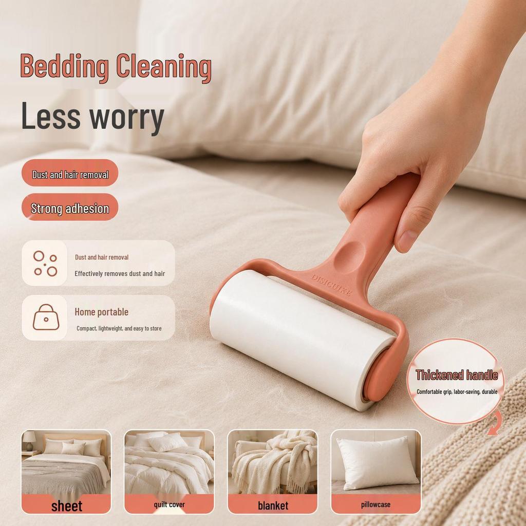 Sticky Lint Roller with Tear-Off Replacement Core for Clothes and Pet Hair Removal