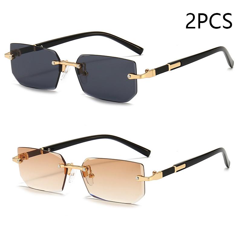 New Rimless Fashion Sunglasses Personality Jelly Shades Men And Womean Sunglasses