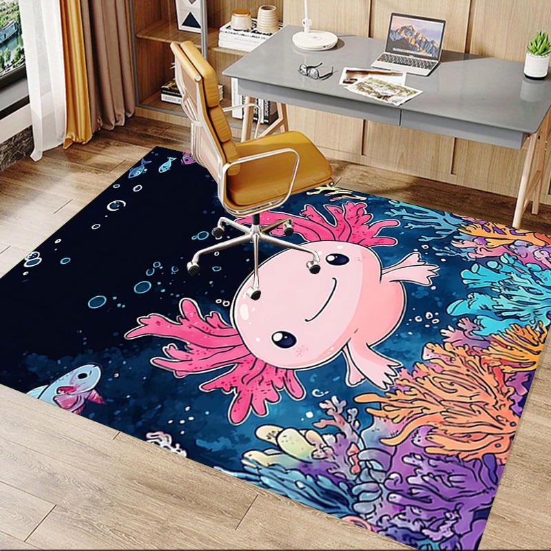 1PC Axolotl Ocean Extra Large Non-Slip Floor Carpet, Office, Family, Bedroom, Studio - Large Area RugJ0403