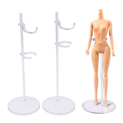 5Pcs Dollhouse Adjust Universal Doll Display Rack Doll Holding Stands Transparent Racks Mannequin Model Stand Doll Dress Support