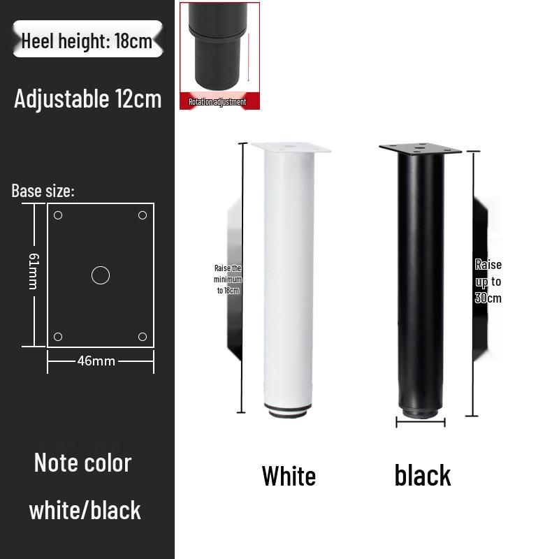 Adjustable Furniture Support Legs for Shelves, Cabinets, Sofas, TV Stands, Tables, Beds, Bedside Tables, and Shoe Cabinets.