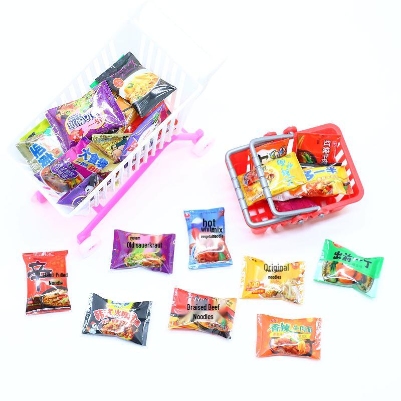 Miniature Instant Noodles Playset for Dollhouse Pretend Play