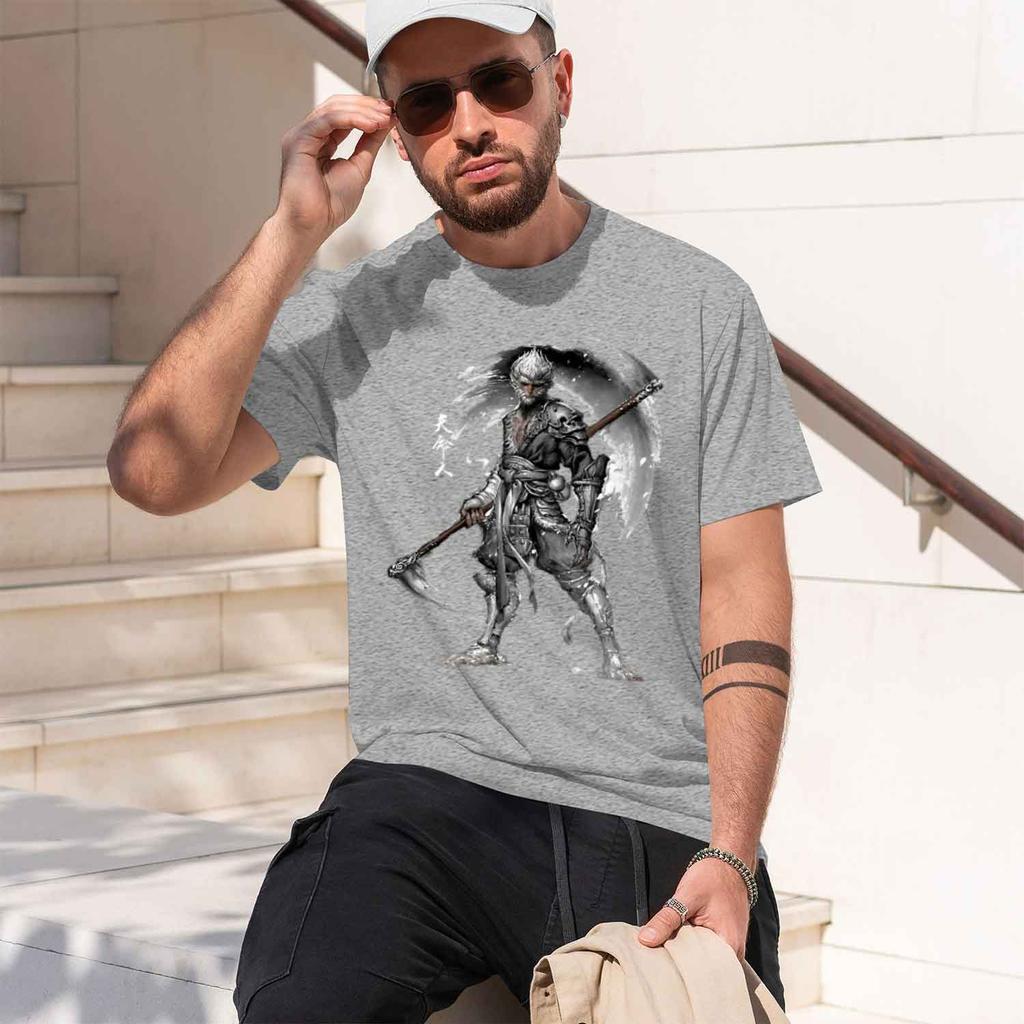 2026 New Model New Game Myth Wukong Print T Shirt Unisex Unisex Short Sleeve Tops Tees Summer Fashion Loose Casual Tshirt