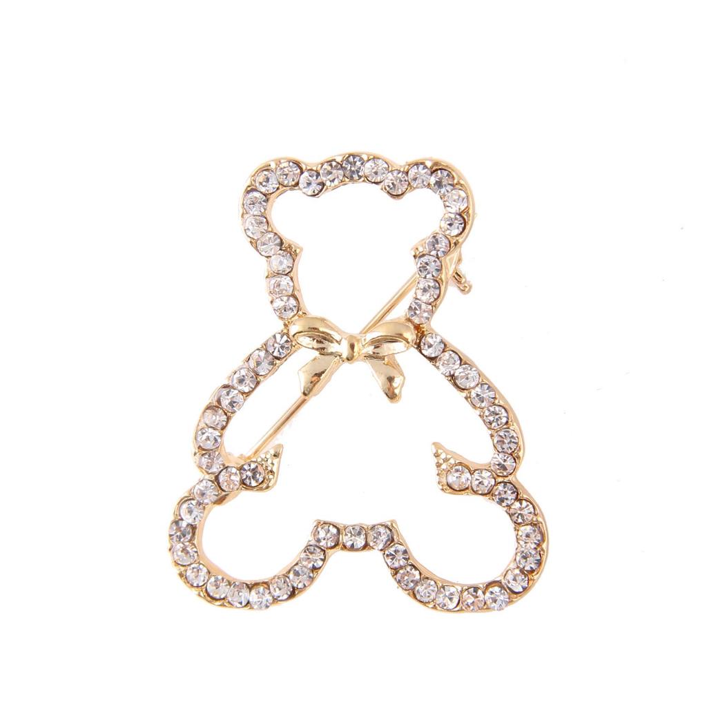Korean Winnie the Pooh Diamond Brooch Corsage for Women - XZ050