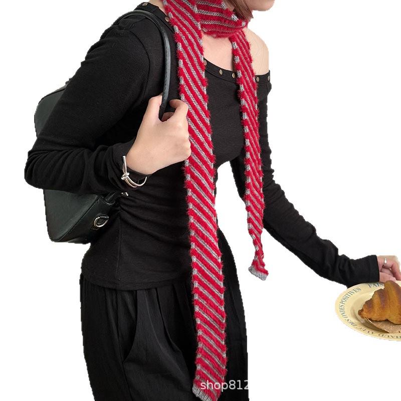 

Корейский дизайнерский мягкий плюшевый шарф на четыре сезона - Осенне-зимний модный аксессуар чёрный