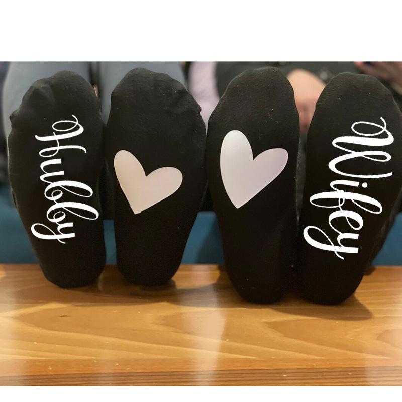 Calzini Marito Moglie Mr Mrs Amore Luna di Miele Coppie Sposi Appena Sposati Matrimonio Addio al Nubil Fidanzamento 1° Primo Natale Regalo