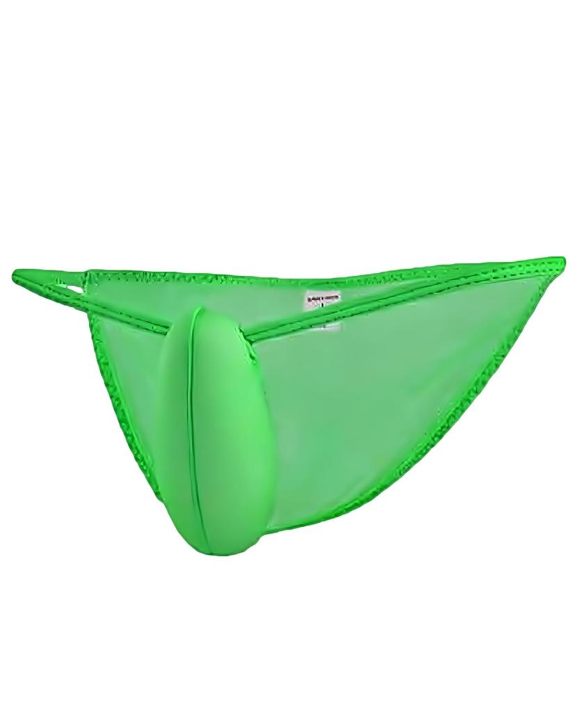 Heureux La Joie Upright, Upright, Storage, Elevating Sexy Lingerie, Bikini, T-Front, Half-Back Briefs (XL, GREEN)