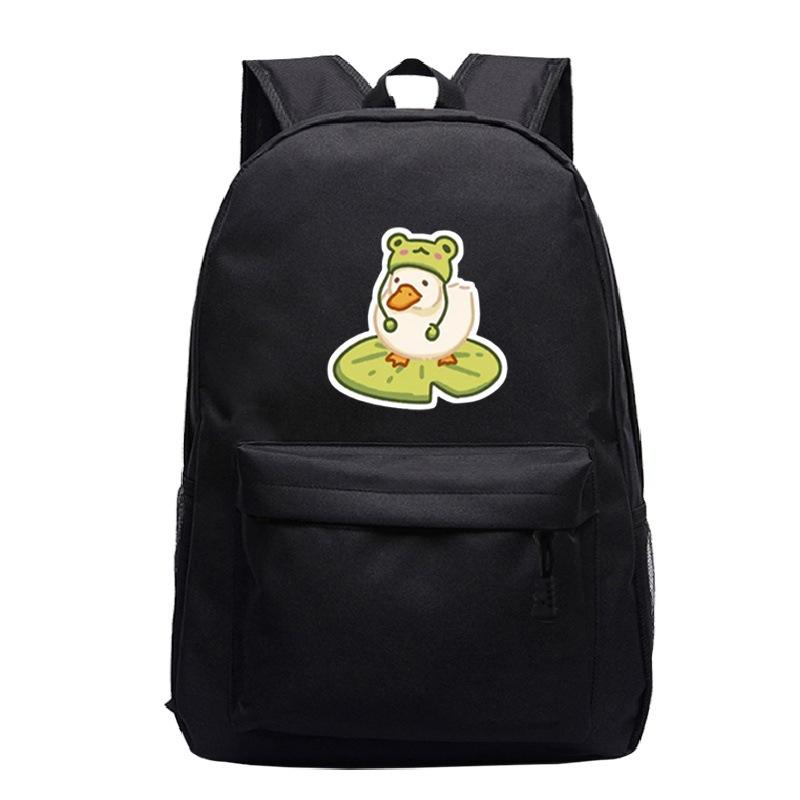 Primary And Secondary School Students Schoolbag Goose Personalized Printing Youth Leisure Simple Backpack Large Capacity