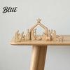 Christian Christmas Ornaments Nativity Table Decorations Wooden Scene Sculpture Stable Baby Wood Crafts Saint And Animal Figurines for Holiday Party