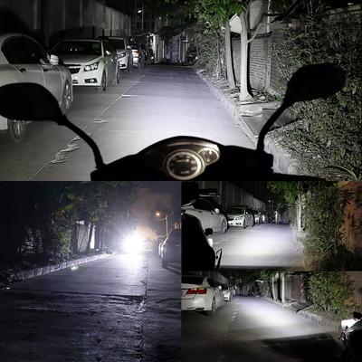 Motorcycle Headlight 6 LED Waterproof Scooters Spotlight Car Auxiliary Lamp Fog Bulb Work Lights White Universal