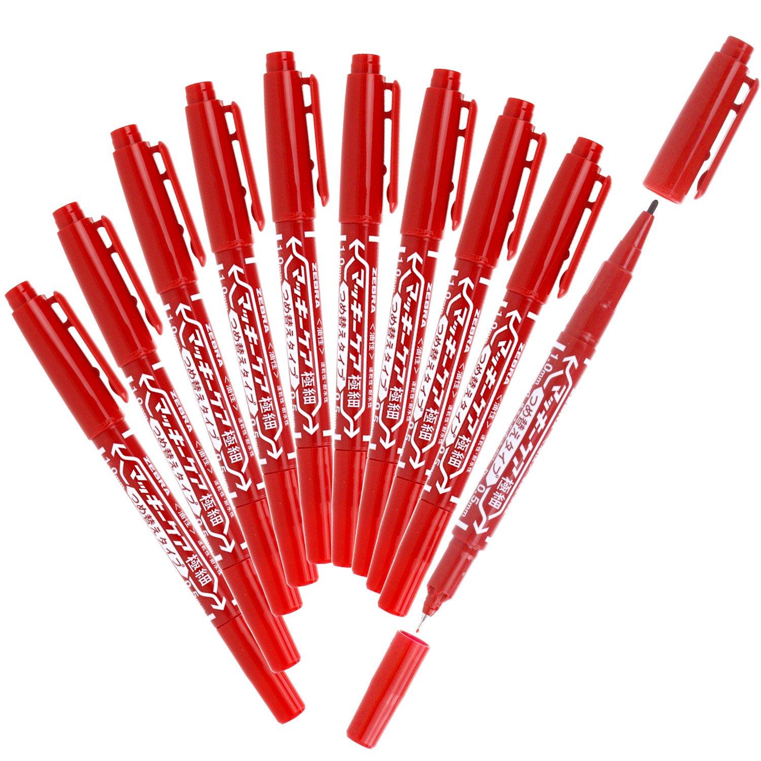 

Zebra Mackie Care Extra Fine Refill 10 Oil-Based Pen, Point, Type, Red, Pens, B-YYTS5-R