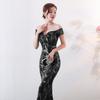 Dress Long Fishtail Sequins Evening Gift Slim Banquet Dress Evening Dresses