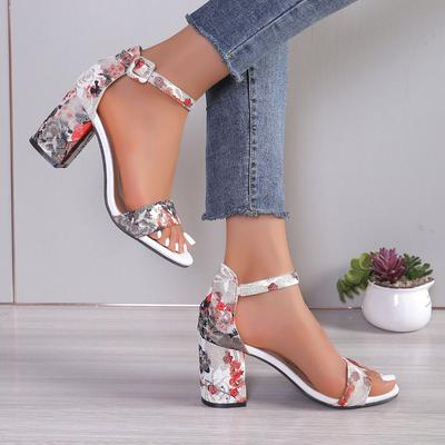 Damensandalen 2026 Neue Sommer Elegante Designersandalen Damenmode Bequem Mittlerer Blockabsatz Damenschuhe Große Größen