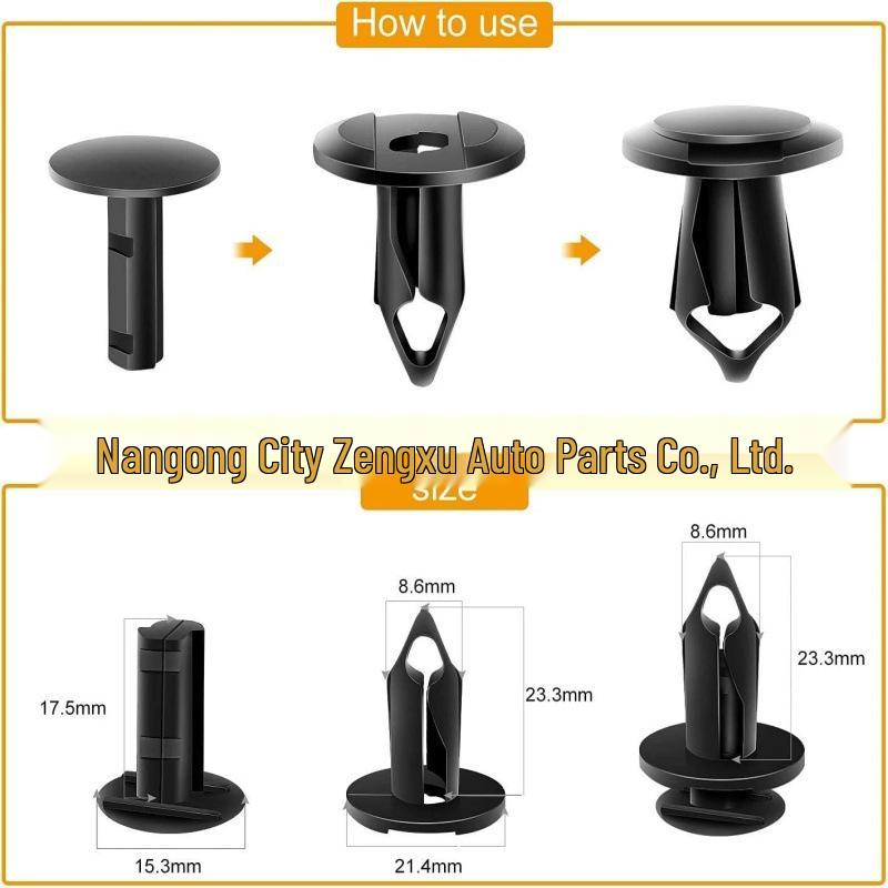 100PC Bumper Fastener Rivet Clip for GM 21030249 & Ford Models