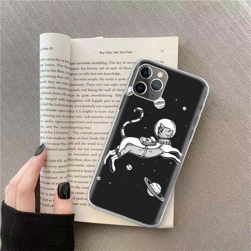 UFO Alien Cat universe Phone For Apple Iphone 12 13 Mini 15 Pro Max 11 Pro 14 Plus 16 Pro Max 16E Case Shell Cover Clear TPU Pr