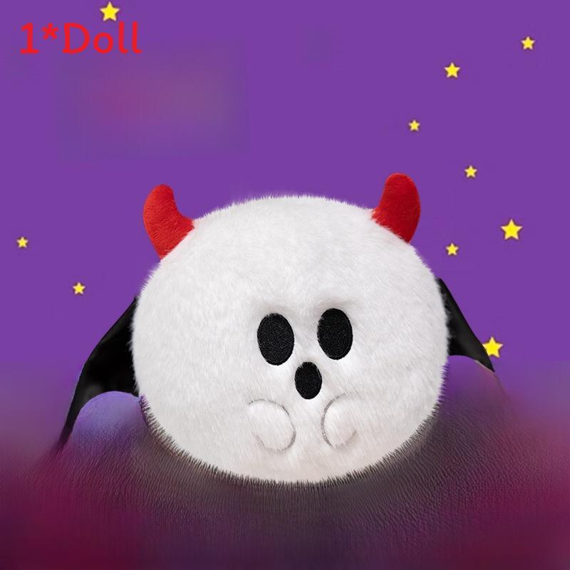 Halloween Ghost Pumpkin Plush Toy With Soft Short Hair For Holiday Decorations And Kids