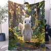 AnimePikachuThemed Soft Flannel Blanket For Office Travel Comfort Leisure Camp Multifunctional Universal Blanket Fan Gift
