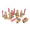 Pipe Fittings Pneumatic Connector Red Handle Hose Barb Coupler Ball Valve  Water Oil Air Gas Fuel