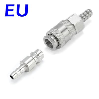 1PC Eiropas ES tipa pneimatiskā savienojuma savienotājs ātrais savienotājs gaisa kompresora šļūtenes stieņa uzgalim SH PH 8MM