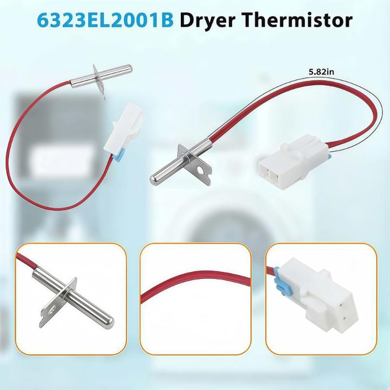 AGM30045804 Dryer Thermistor and Thermostat Kit High Limit Thermostat Clothes Dryer Parts for Enhanced Durability