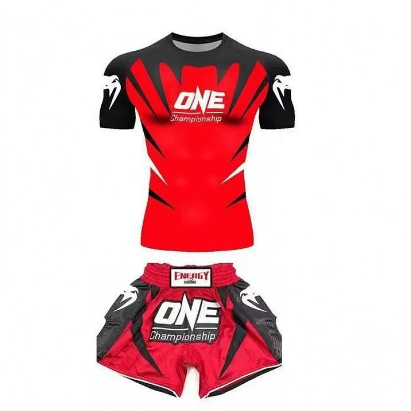 Men Women Unisex MMA Boxing Muay Thai Sanda Training Suit Quick Dry Stretch Sportswear Adults Kids