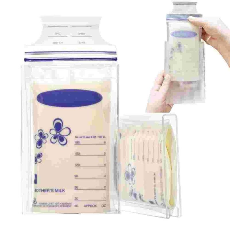 Breast Milk Storage Organization Stand Holder Space Saving Flat Breastmilk Freezer Organizer For 3 6 Oz Storage Bags