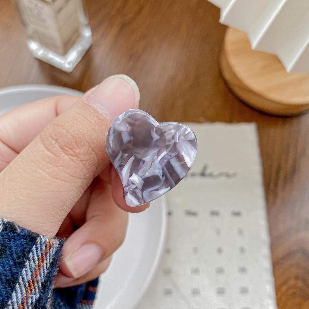 Bofeiya Sweet Heart Acetate Hair Clip - Cute, Small, High-End Side or Top Clip for Braided Hairstyles