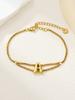 New stainless steel wholesale 26 English letters double-layer ring gold-plated bracelet