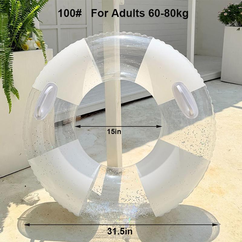 1Pc Retro Stripe Swimming Ring Inflatable Pool Float Thickened Adult Swim Tube Summer Beach Water Pool Party Floating Toys