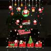 Weihnachtsaufkleber, Weihnachtsmann Baum, Weihnachtsfensteraufkleber, Party-Fensterdekoration, Glasaufkleber, Statische Wandaufkleber
