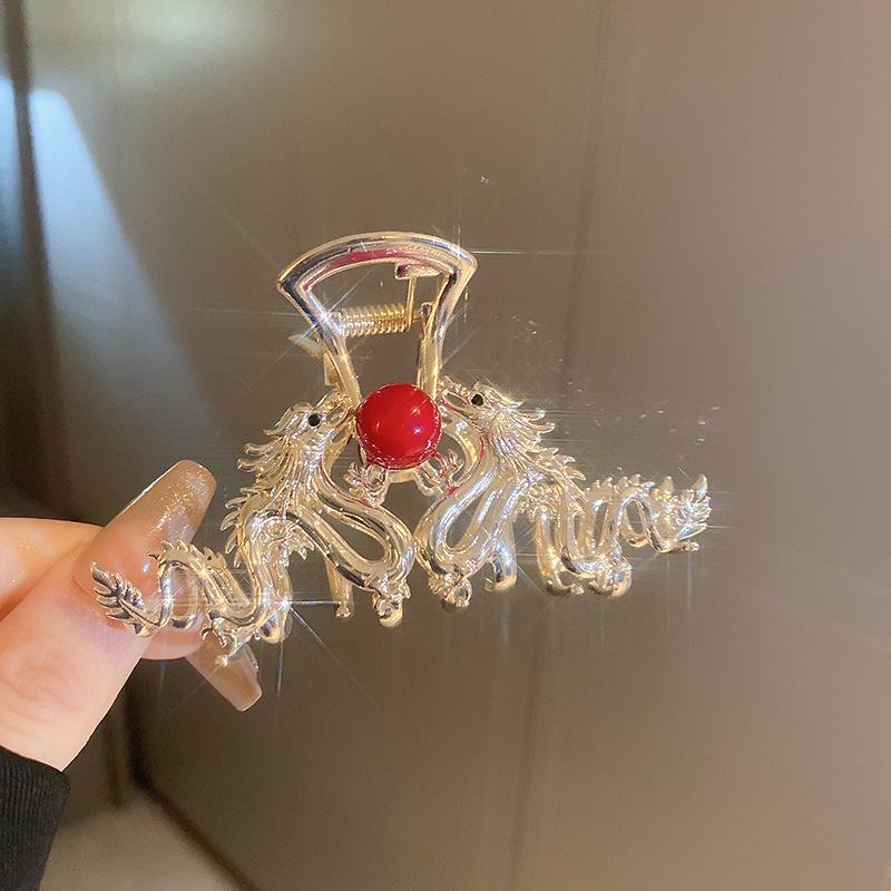 

Металлическая заколка для волос «Зодиакальный Дракон» - Ретро китайский стиль, аксессуар для прически