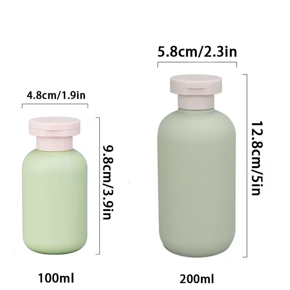1 Set Plastic Travel Shampoo Bottles Clear Blue Shampoo Lotion Shower Gel Foam Pump Bottles