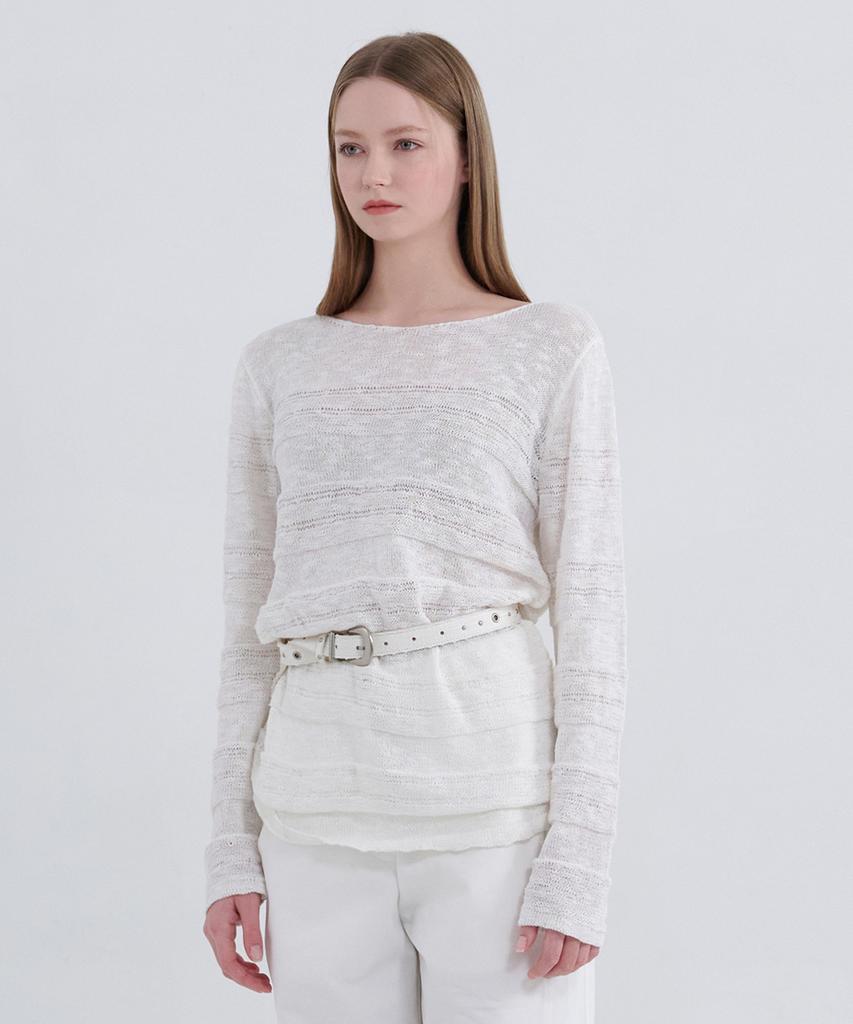 MICANE Iliana Boucle See-Through Knit