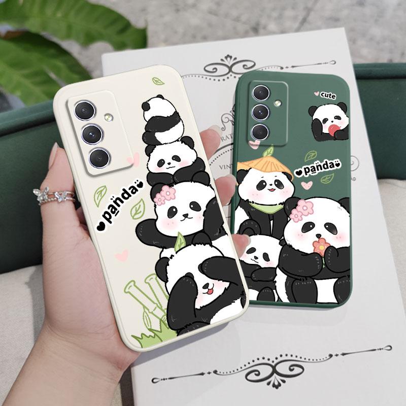 Panda House Phone Case For Samsung Galaxy A17 A56 A36 A26 A16 A06 A54 A34 A24 A14 A55 A35 A25 A15 A05 A05S A04S A04E 4G 5G Cover