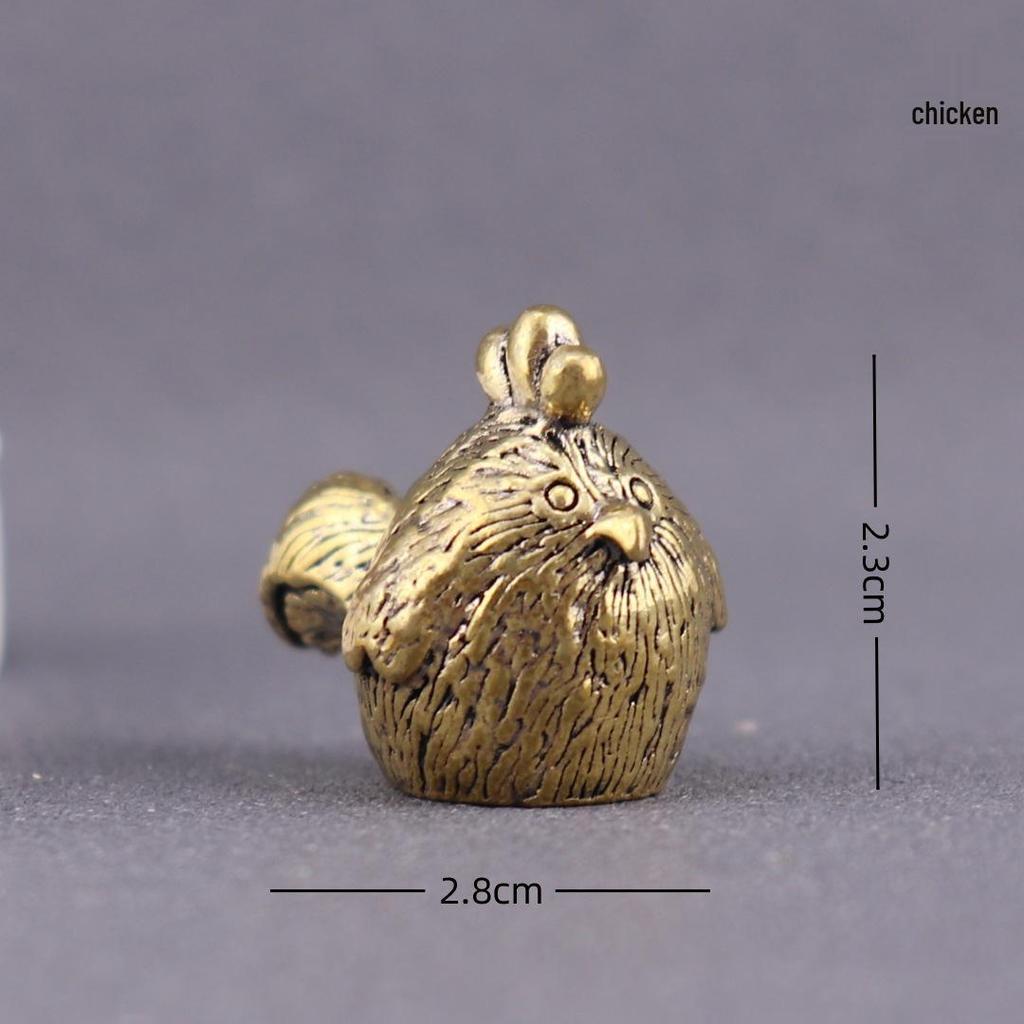 Messing Tierkreiszeichen Vollständiges Set: Miniatur-Teetier-Handwerk aus reinem Kupfer