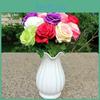 Beautiful 5set Fake Silk Roses Ideal For Wedding Bouquets And Party Decorations