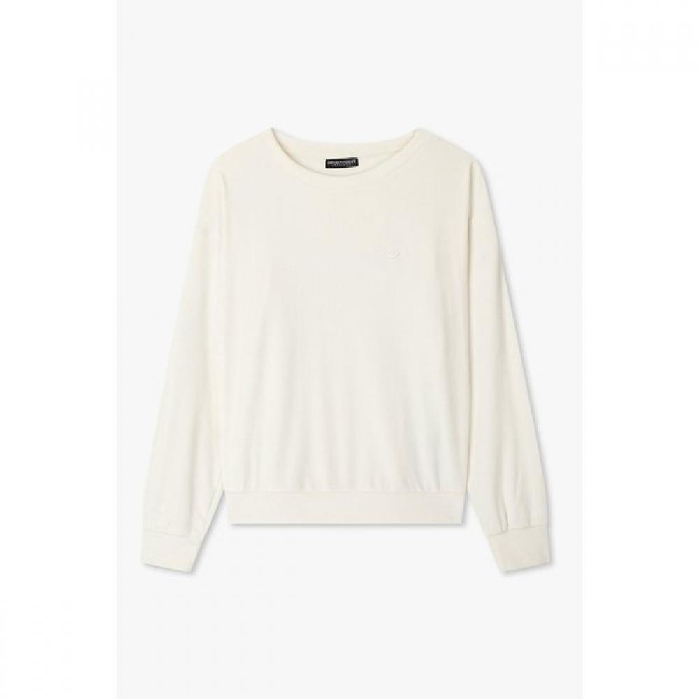 Emporio Armani Women S Velour Drop Shoulder Lounge SweatShirt 0825336505 M95 11300₽