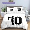 Lionel Messi Pattern Bedding,Quilt Set Quilt Cover Pillowcase Home Birthday Gift(1 * Duvet Cover + 2 * Pillowcase, Without Core)