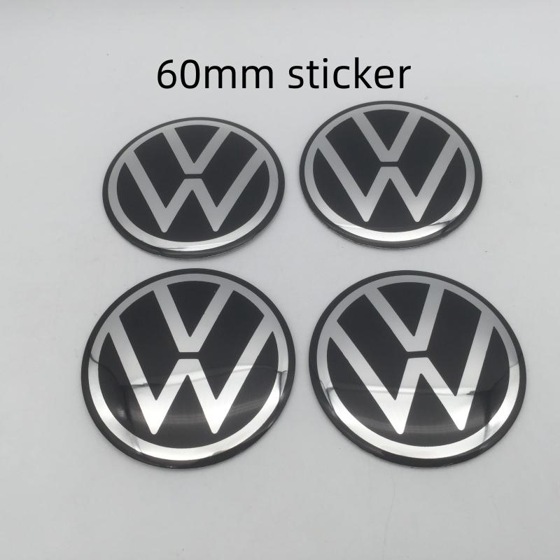 UDXKW1 VW Car 4pcs New Black for 56mm 60mm 65mm 68mm Car Emblem Wheel Hub Center Cap Badge Covers Sticker Decal Styling Accessories