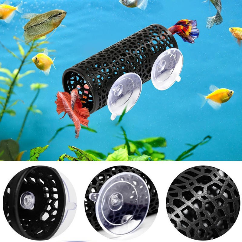 Aquarium Fischtunnel Spielzeug Bettafisch Tunnel Verstecke Spielplatz Höhlen für Betta Guppys Bodenfresser